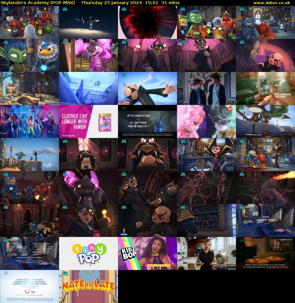 Skylanders Academy (POP MAX) Thursday 25 January 2024 15:01 - 15:32