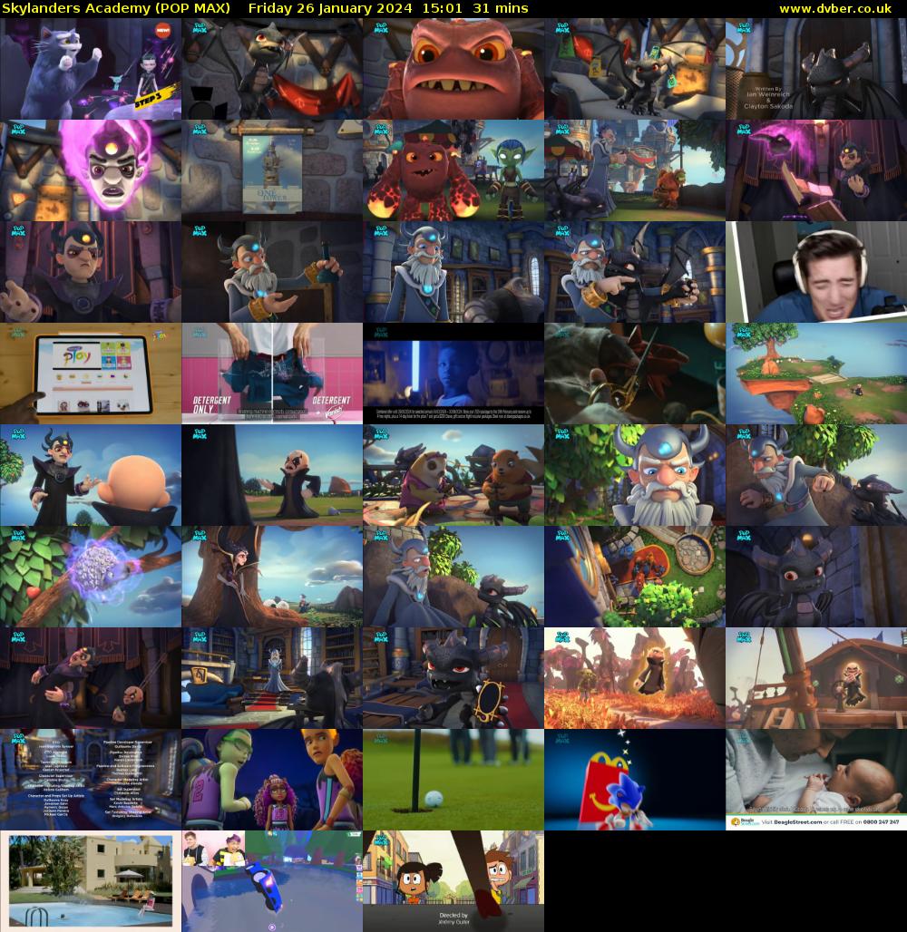 Skylanders Academy (POP MAX) Friday 26 January 2024 15:01 - 15:32