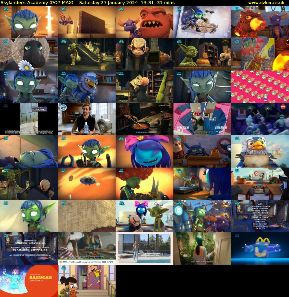 Skylanders Academy (POP MAX) Saturday 27 January 2024 13:31 - 14:02