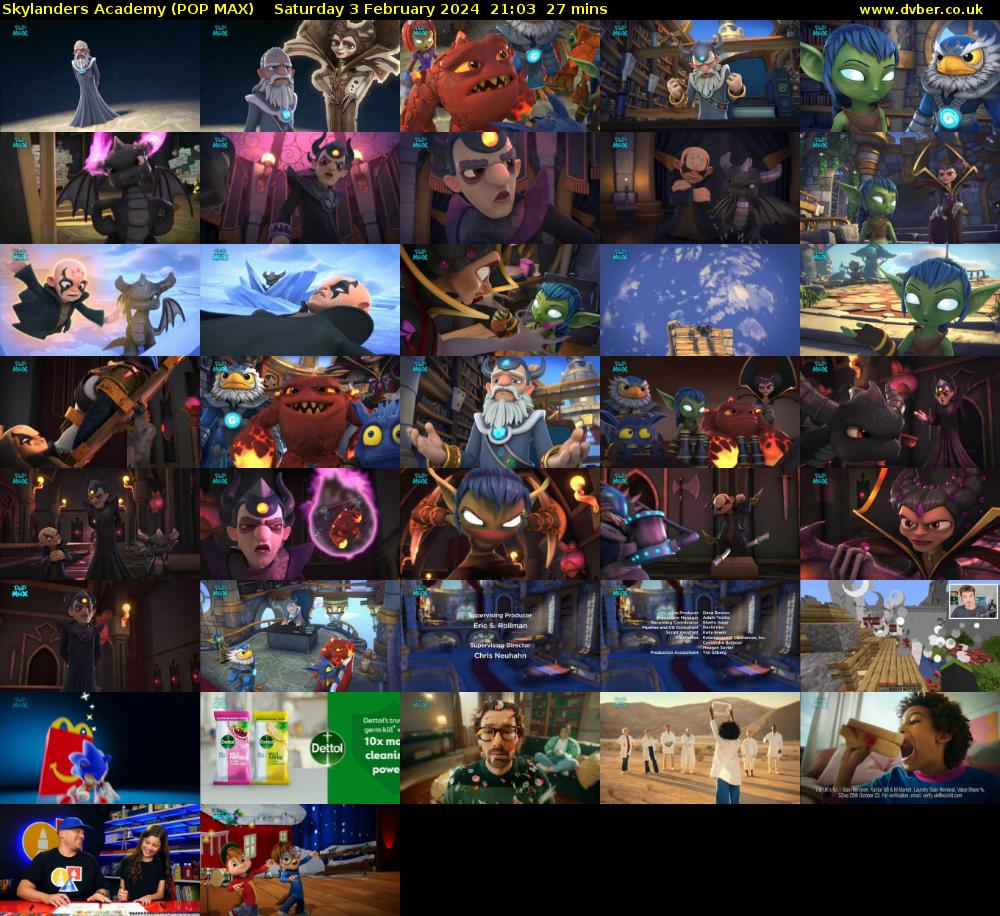 Skylanders Academy (POP MAX) Saturday 3 February 2024 21:03 - 21:30