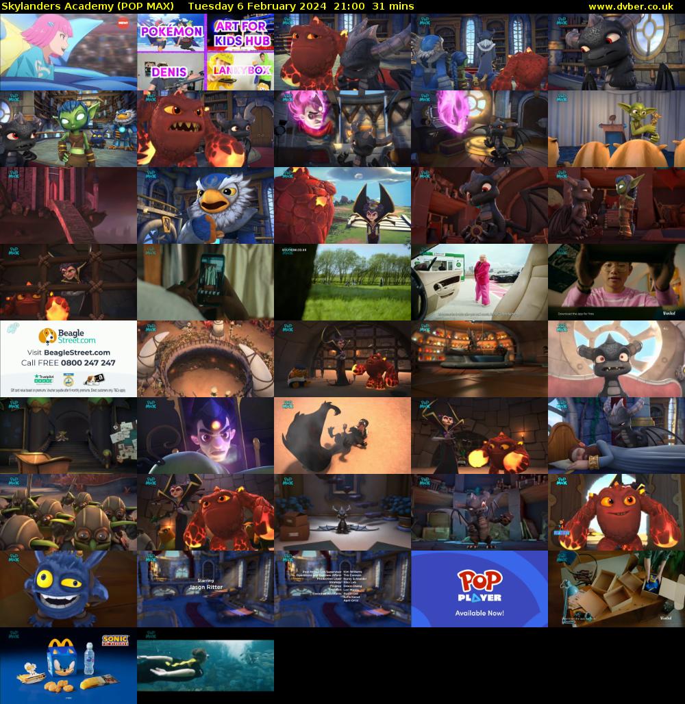 Skylanders Academy (POP MAX) Tuesday 6 February 2024 21:00 - 21:31