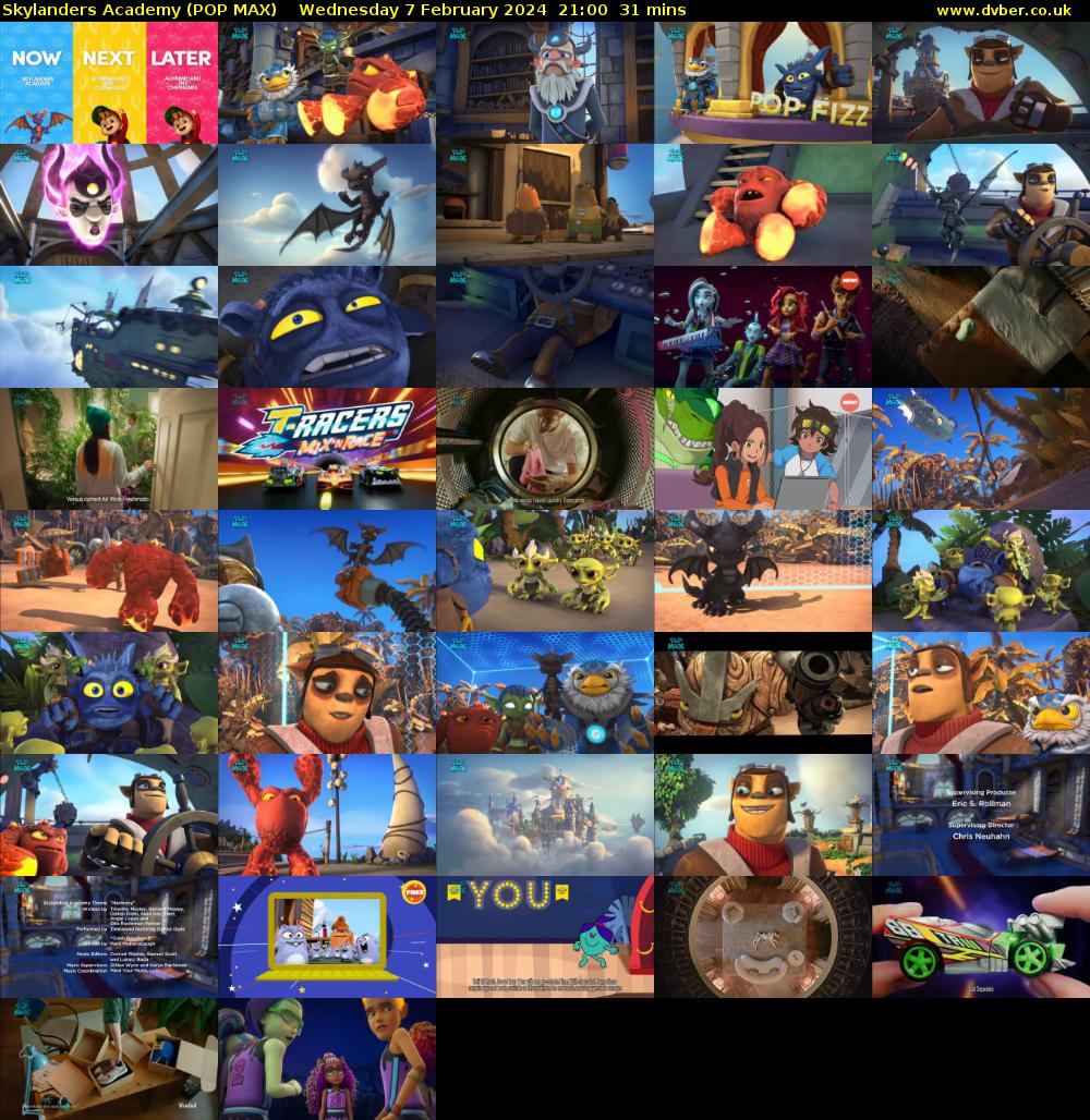 Skylanders Academy (POP MAX) Wednesday 7 February 2024 21:00 - 21:31
