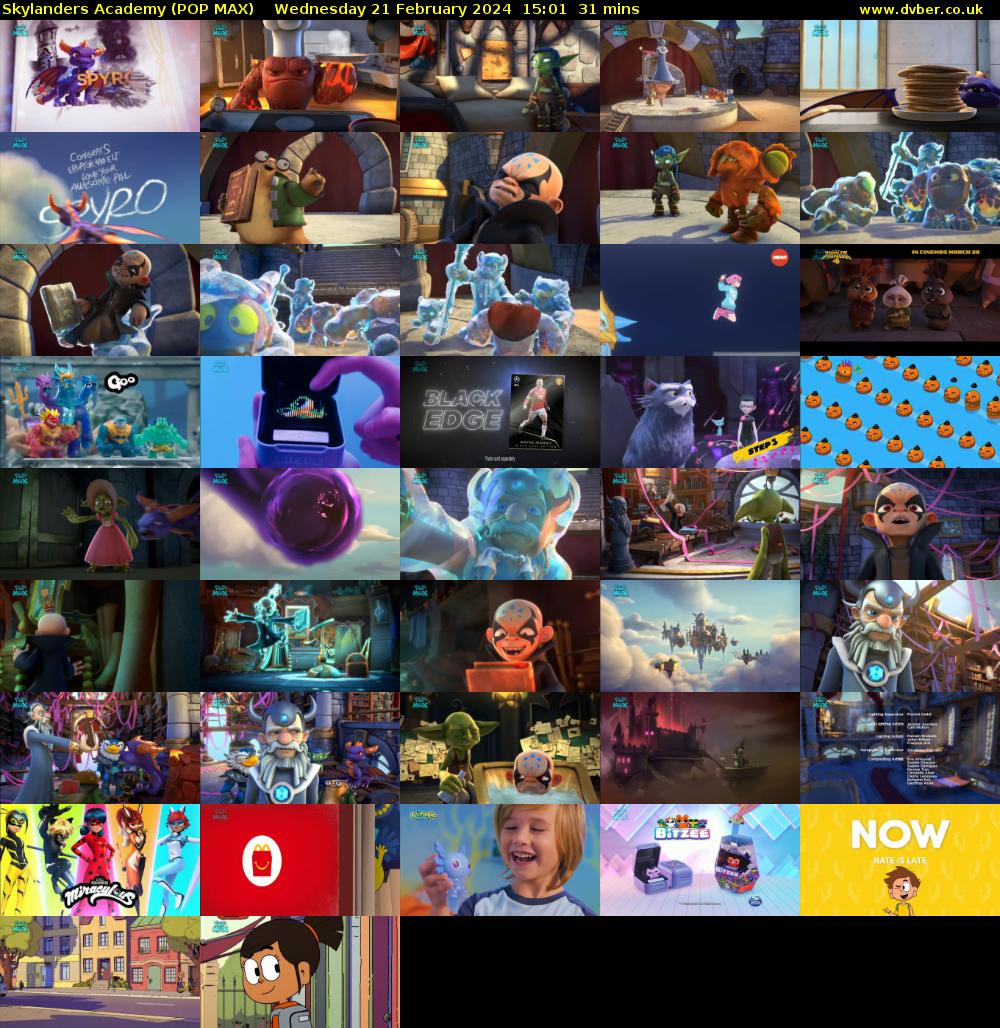 Skylanders Academy (POP MAX) Wednesday 21 February 2024 15:01 - 15:32