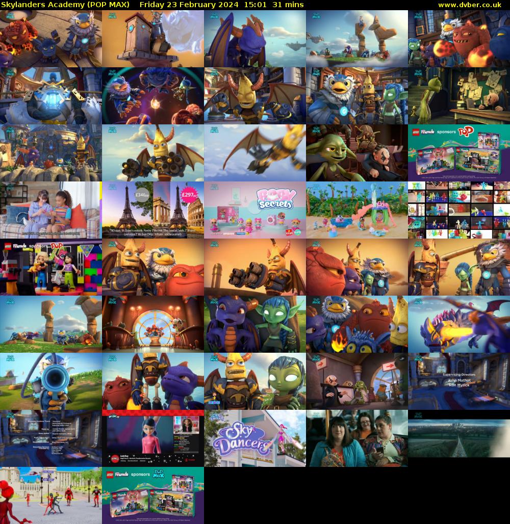 Skylanders Academy (POP MAX) Friday 23 February 2024 15:01 - 15:32