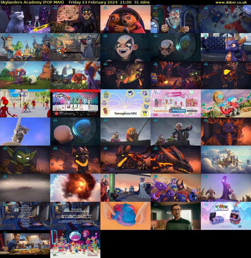 Skylanders Academy (POP MAX) Friday 23 February 2024 21:00 - 21:31
