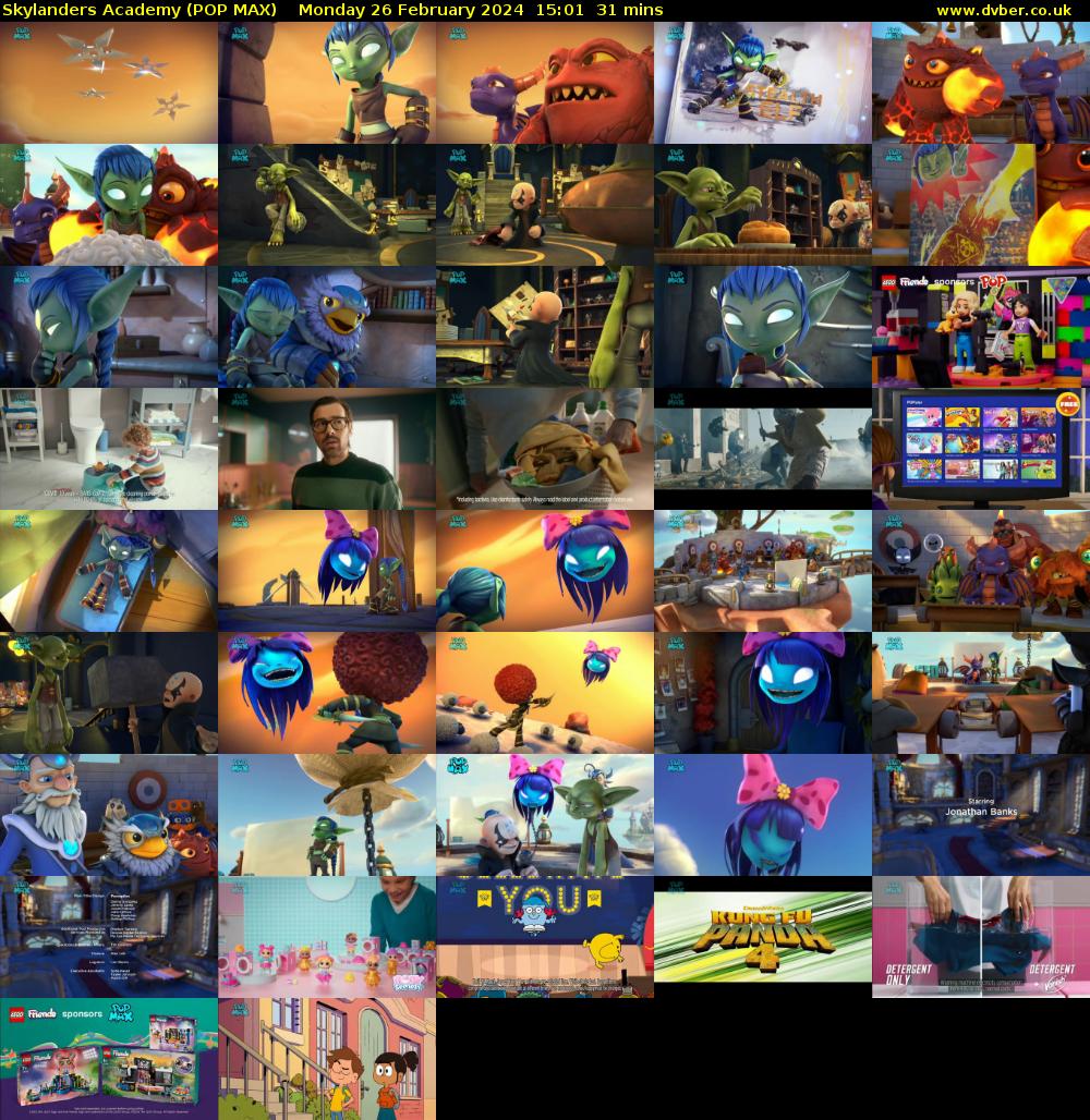 Skylanders Academy (POP MAX) Monday 26 February 2024 15:01 - 15:32