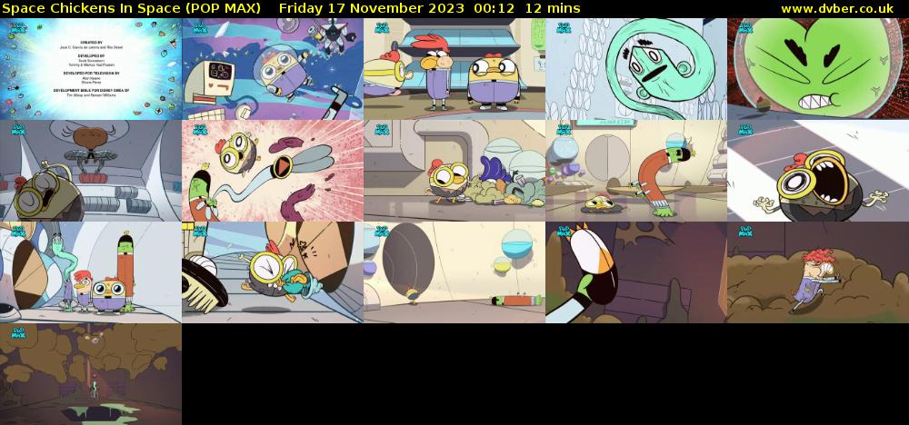 Space Chickens In Space (POP MAX) Friday 17 November 2023 00:12 - 00:24