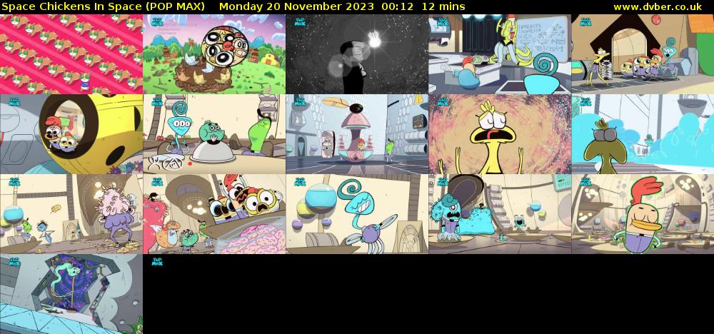 Space Chickens In Space (POP MAX) Monday 20 November 2023 00:12 - 00:24