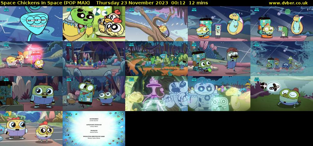 Space Chickens In Space (POP MAX) Thursday 23 November 2023 00:12 - 00:24