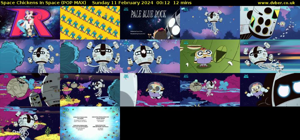 Space Chickens In Space (POP MAX) Sunday 11 February 2024 00:12 - 00:24
