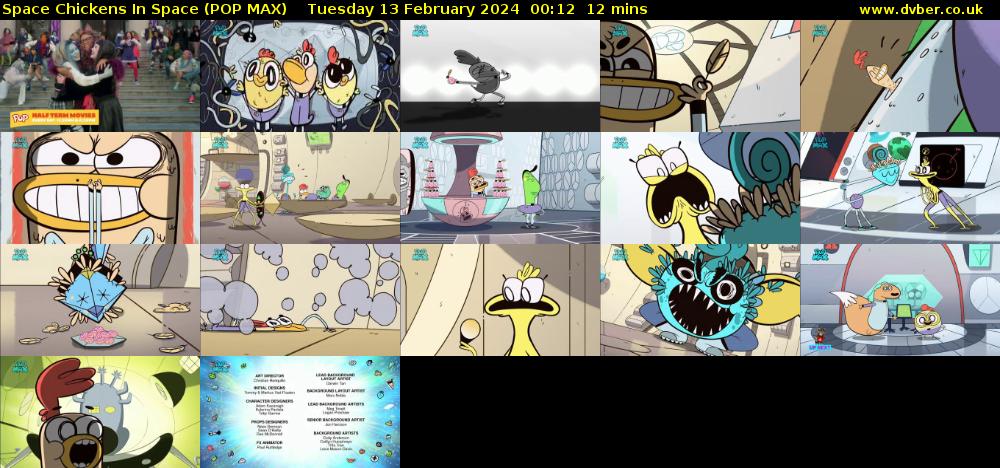 Space Chickens In Space (POP MAX) Tuesday 13 February 2024 00:12 - 00:24