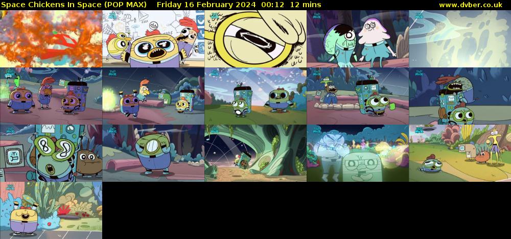 Space Chickens In Space (POP MAX) Friday 16 February 2024 00:12 - 00:24