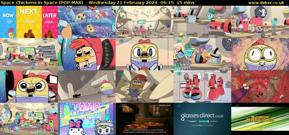 Space Chickens In Space (POP MAX) Wednesday 21 February 2024 06:15 - 06:30