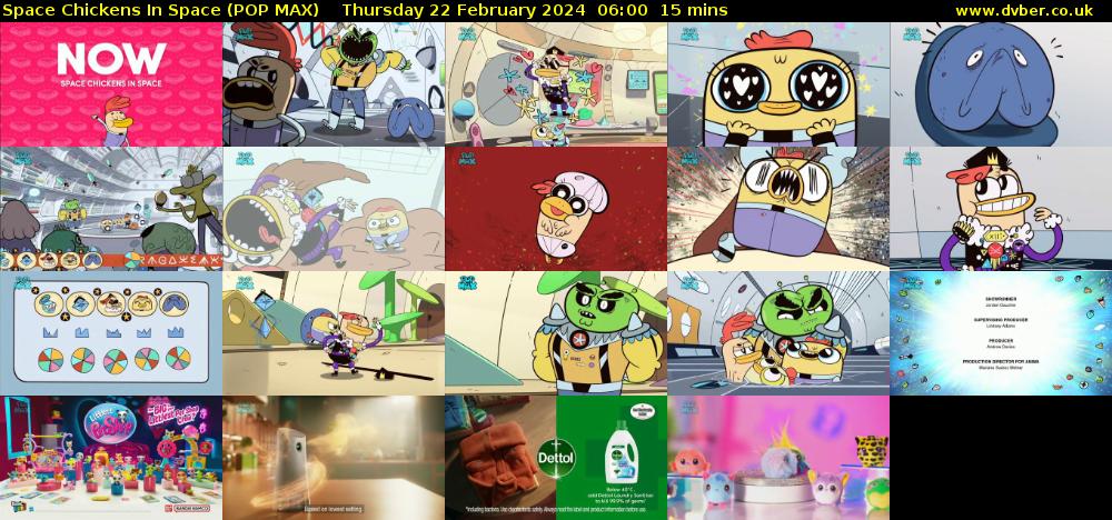 Space Chickens In Space (POP MAX) Thursday 22 February 2024 06:00 - 06:15