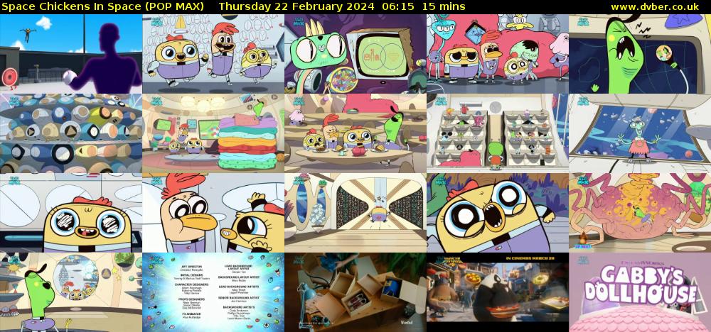 Space Chickens In Space (POP MAX) Thursday 22 February 2024 06:15 - 06:30