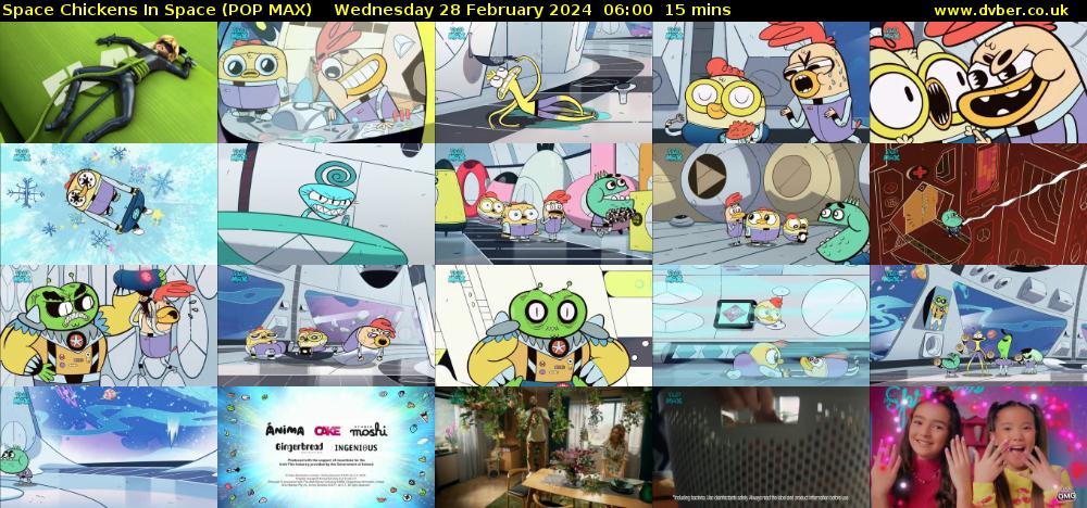 Space Chickens In Space (POP MAX) Wednesday 28 February 2024 06:00 - 06:15