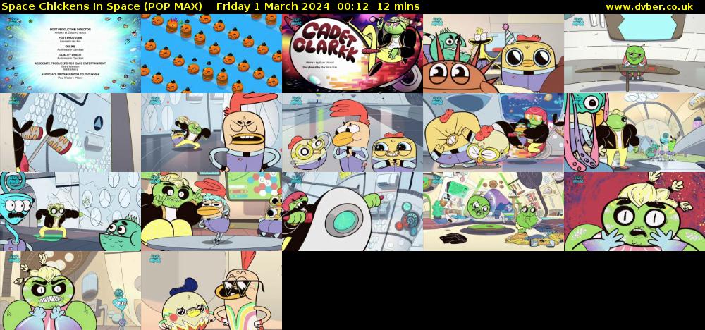 Space Chickens In Space (POP MAX) Friday 1 March 2024 00:12 - 00:24