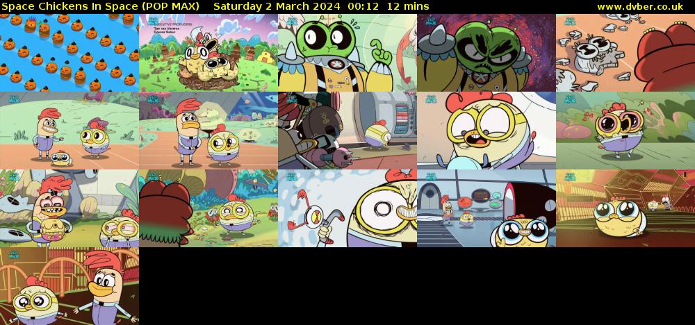 Space Chickens In Space (POP MAX) Saturday 2 March 2024 00:12 - 00:24