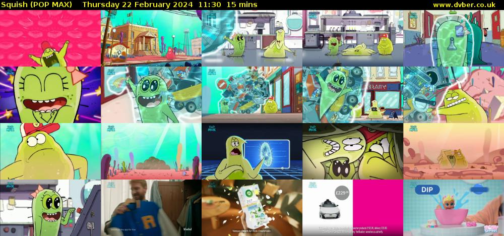 Squish (POP MAX) Thursday 22 February 2024 11:30 - 11:45