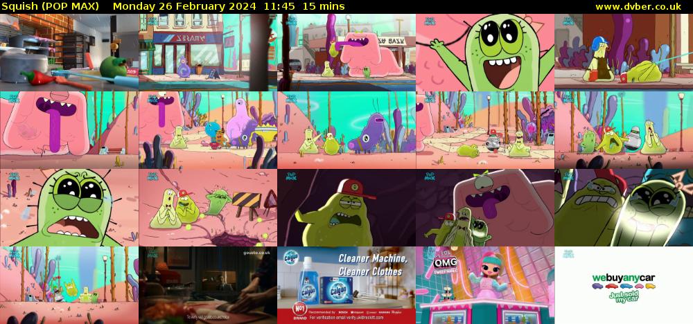 Squish (POP MAX) Monday 26 February 2024 11:45 - 12:00