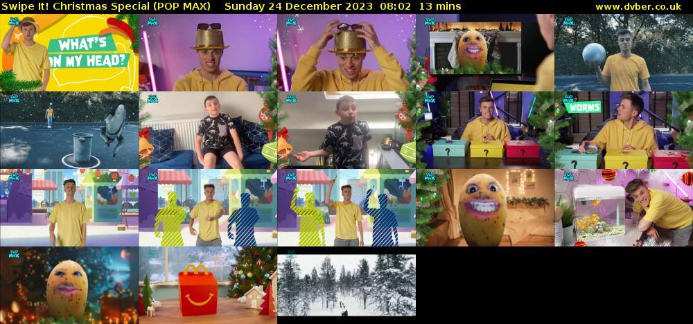 Swipe It! Christmas Special (POP MAX) Sunday 24 December 2023 08:02 - 08:15