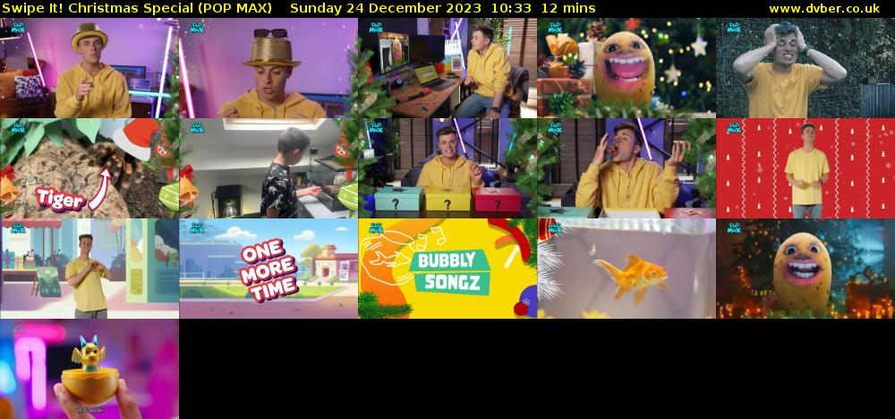Swipe It! Christmas Special (POP MAX) Sunday 24 December 2023 10:33 - 10:45