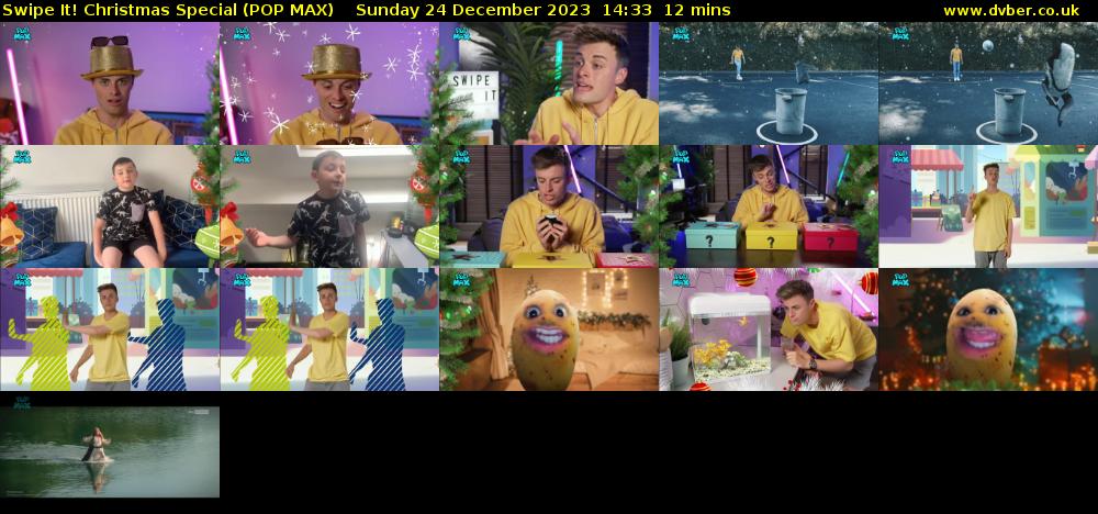 Swipe It! Christmas Special (POP MAX) Sunday 24 December 2023 14:33 - 14:45