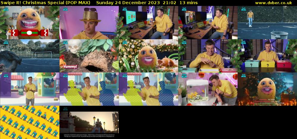 Swipe It! Christmas Special (POP MAX) Sunday 24 December 2023 21:02 - 21:15