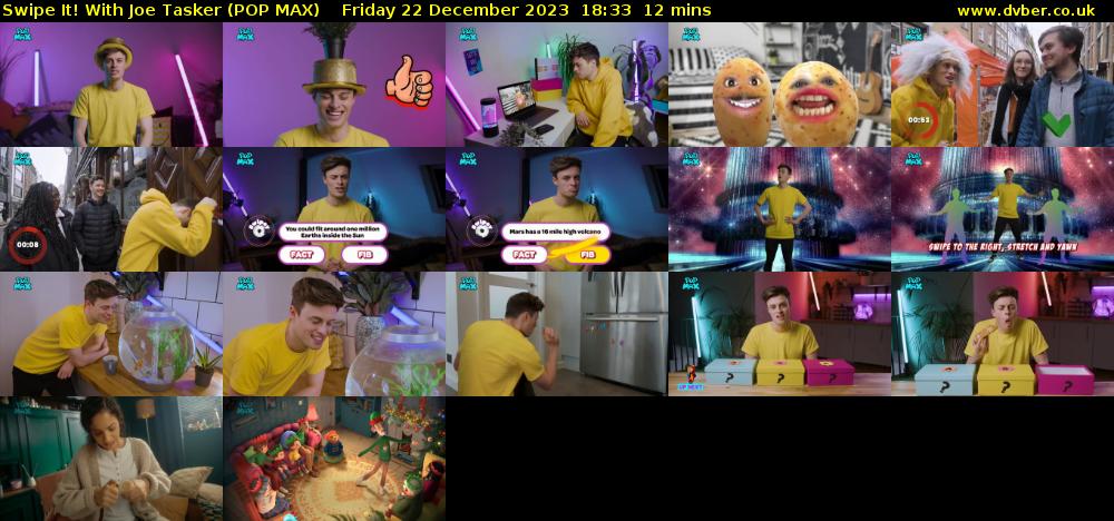Swipe It! With Joe Tasker (POP MAX) Friday 22 December 2023 18:33 - 18:45