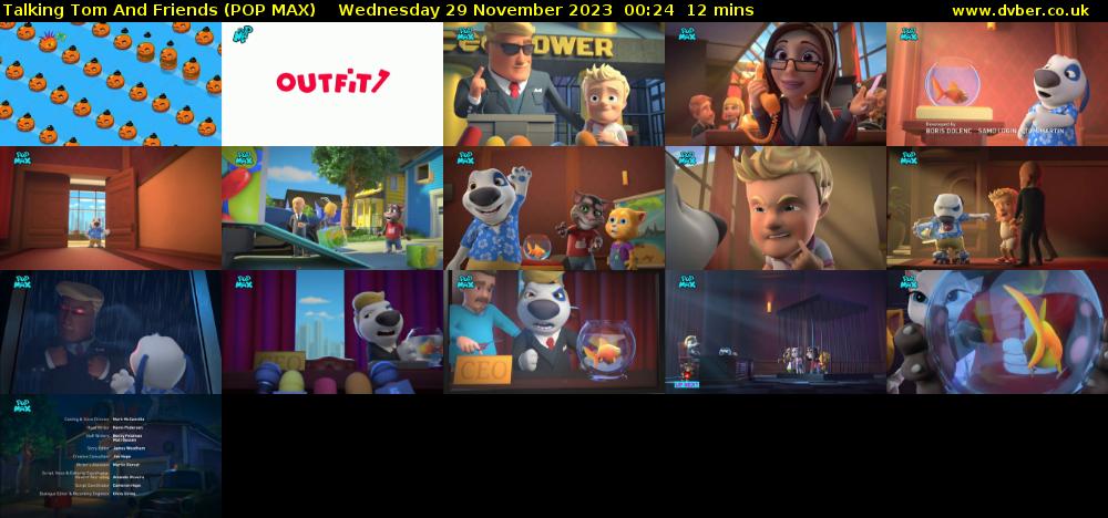 Talking Tom And Friends (POP MAX) Wednesday 29 November 2023 00:24 - 00:36