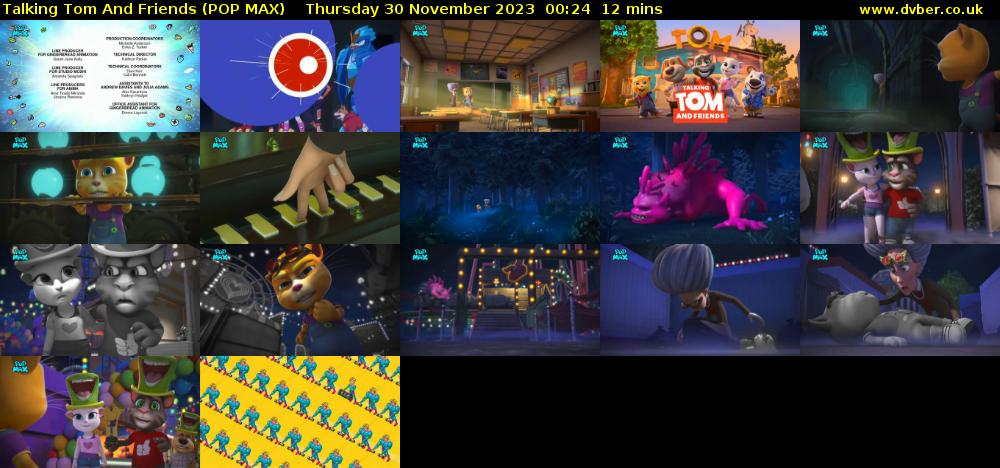Talking Tom And Friends (POP MAX) Thursday 30 November 2023 00:24 - 00:36