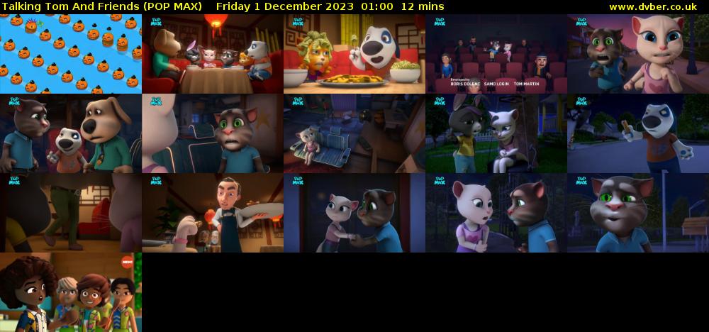 Talking Tom And Friends (POP MAX) Friday 1 December 2023 01:00 - 01:12