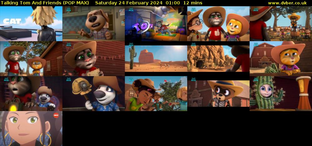 Talking Tom And Friends (POP MAX) Saturday 24 February 2024 01:00 - 01:12