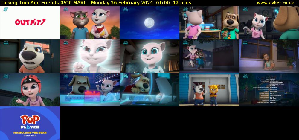 Talking Tom And Friends (POP MAX) Monday 26 February 2024 01:00 - 01:12