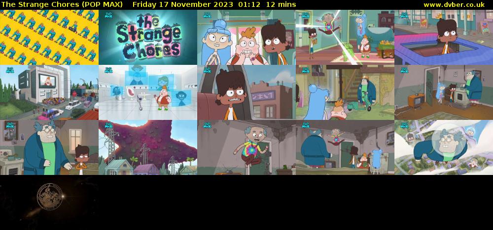 The Strange Chores (POP MAX) Friday 17 November 2023 01:12 - 01:24
