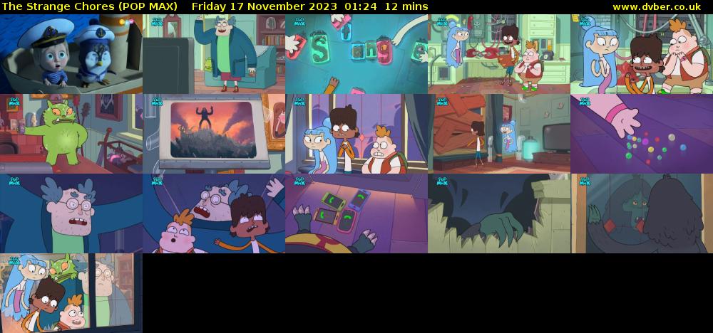 The Strange Chores (POP MAX) Friday 17 November 2023 01:24 - 01:36
