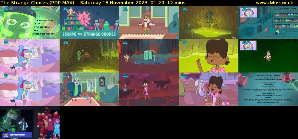 The Strange Chores (POP MAX) Saturday 18 November 2023 01:24 - 01:36