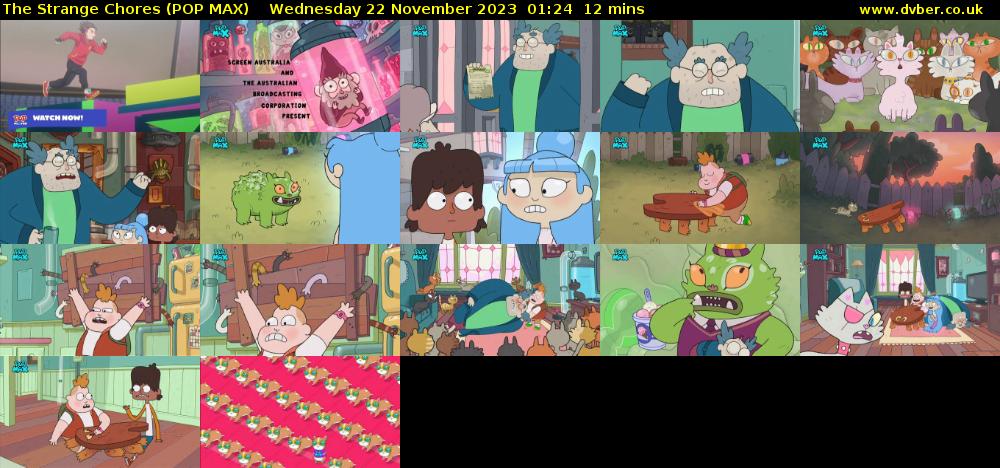 The Strange Chores (POP MAX) Wednesday 22 November 2023 01:24 - 01:36