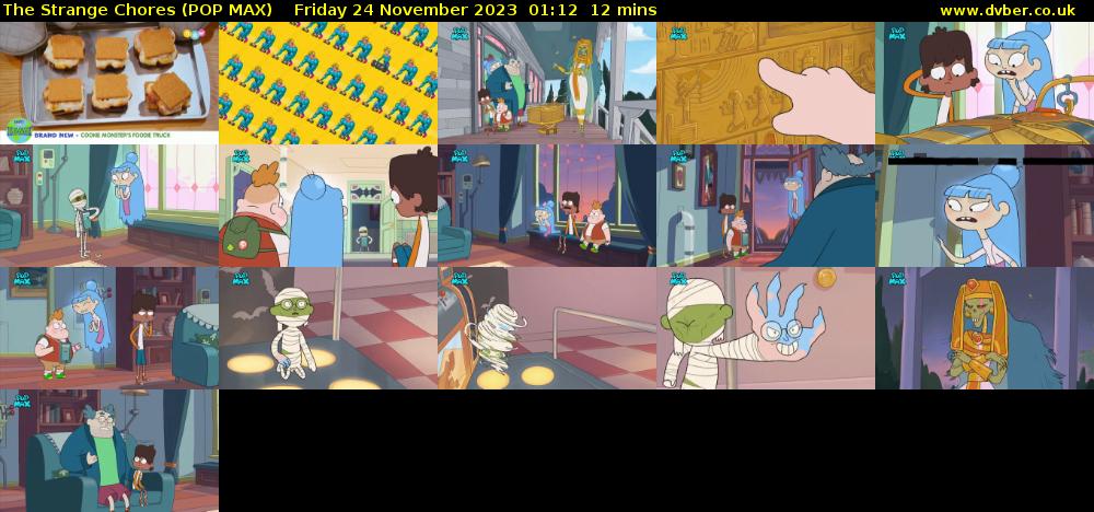 The Strange Chores (POP MAX) Friday 24 November 2023 01:12 - 01:24