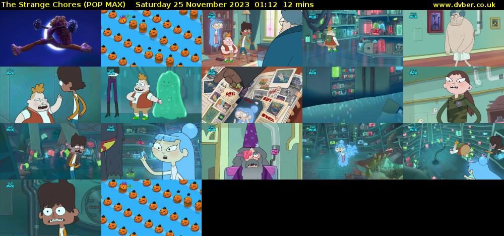The Strange Chores (POP MAX) Saturday 25 November 2023 01:12 - 01:24