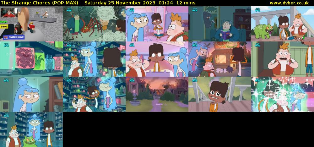 The Strange Chores (POP MAX) Saturday 25 November 2023 01:24 - 01:36