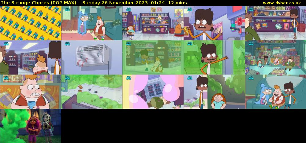 The Strange Chores (POP MAX) Sunday 26 November 2023 01:24 - 01:36