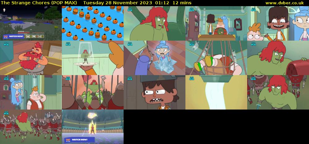 The Strange Chores (POP MAX) Tuesday 28 November 2023 01:12 - 01:24