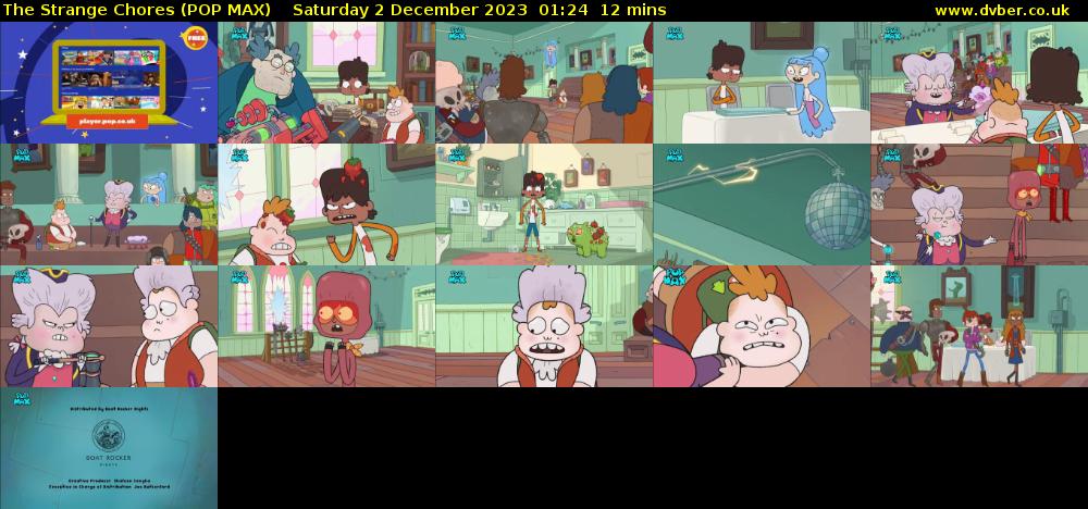 The Strange Chores (POP MAX) Saturday 2 December 2023 01:24 - 01:36