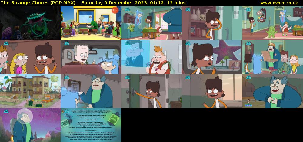 The Strange Chores (POP MAX) Saturday 9 December 2023 01:12 - 01:24