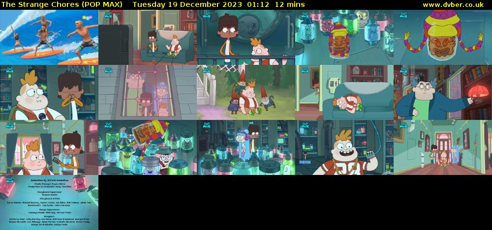 The Strange Chores (POP MAX) Tuesday 19 December 2023 01:12 - 01:24