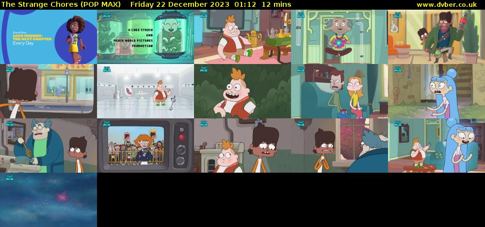 The Strange Chores (POP MAX) Friday 22 December 2023 01:12 - 01:24