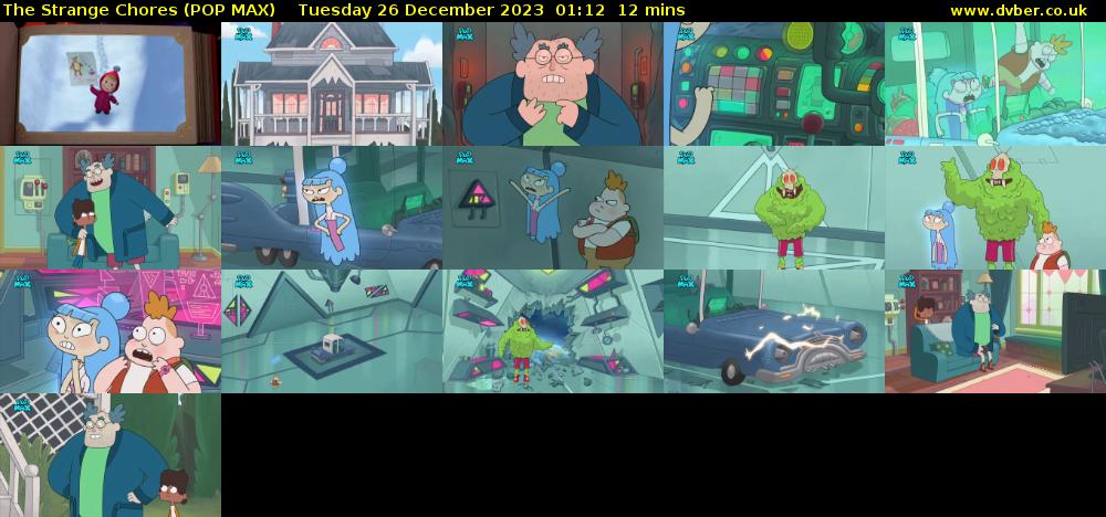 The Strange Chores (POP MAX) Tuesday 26 December 2023 01:12 - 01:24
