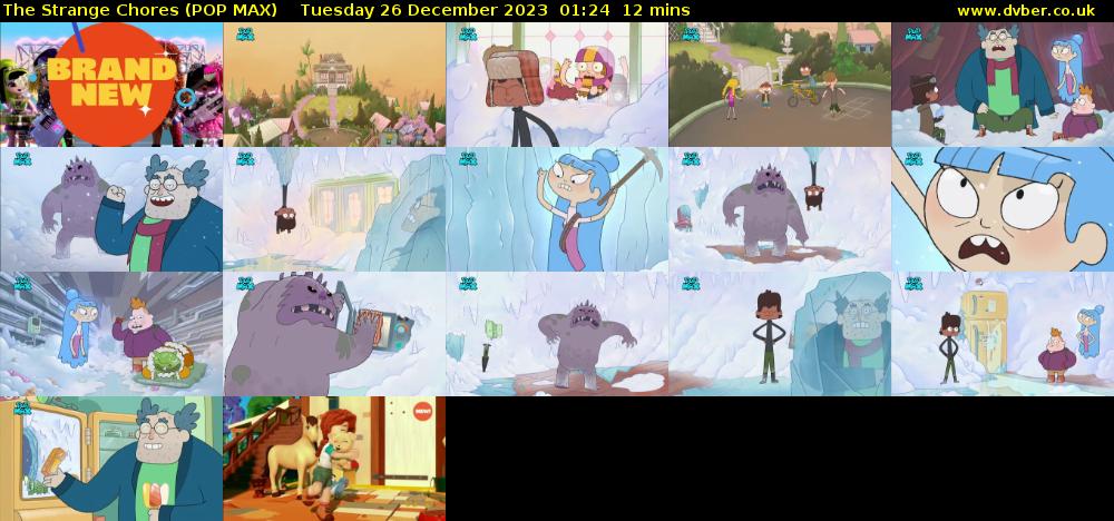 The Strange Chores (POP MAX) Tuesday 26 December 2023 01:24 - 01:36