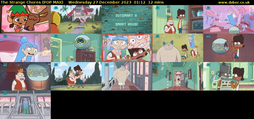 The Strange Chores (POP MAX) Wednesday 27 December 2023 01:12 - 01:24